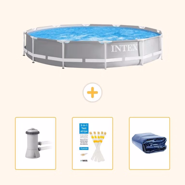 Struttura per piscina a forma di prisma - 366x76 cm - composta da 4 elementi - modello SCB74