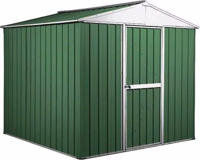 Casetta Box da Giardino in Lamiera di Acciaio Porta Utensili 275x175x215 cm Enaudi Verde
