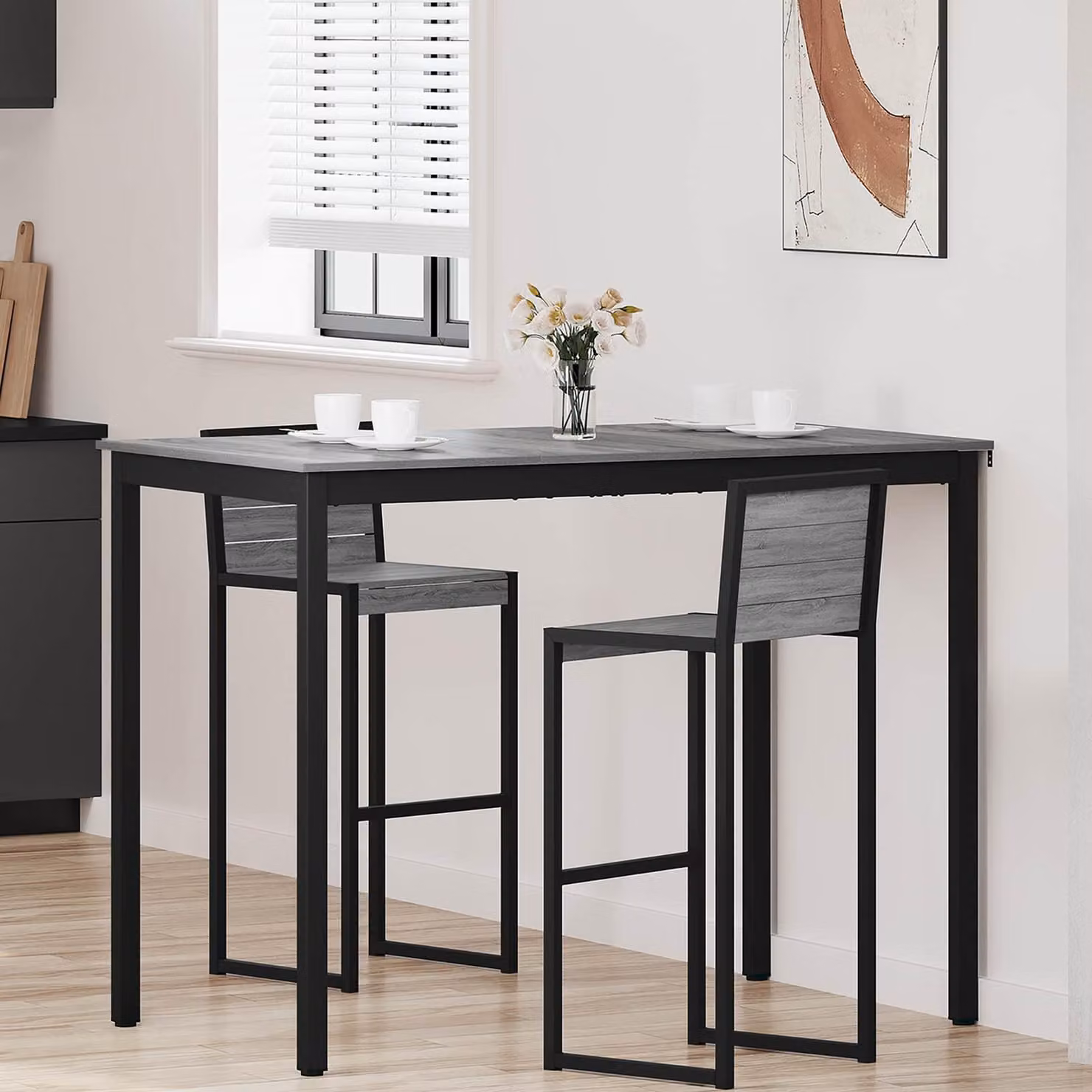 Maison Exclusive - Tavolino alto in materiale derivato dal legno, rettangolare