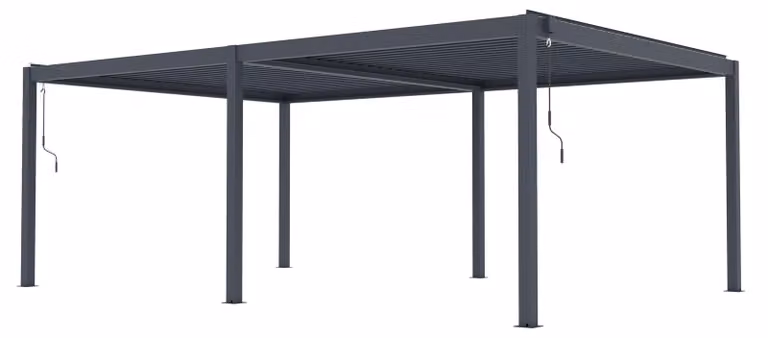 Pergola bioclimatica G21 Austin Premium 6x4 m, in alluminio antracite