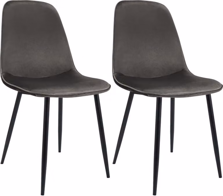 set di 2 sedie da pranzo - Sedie a guscio in velluto - Elevato comfort di seduta, aspetto lussuoso