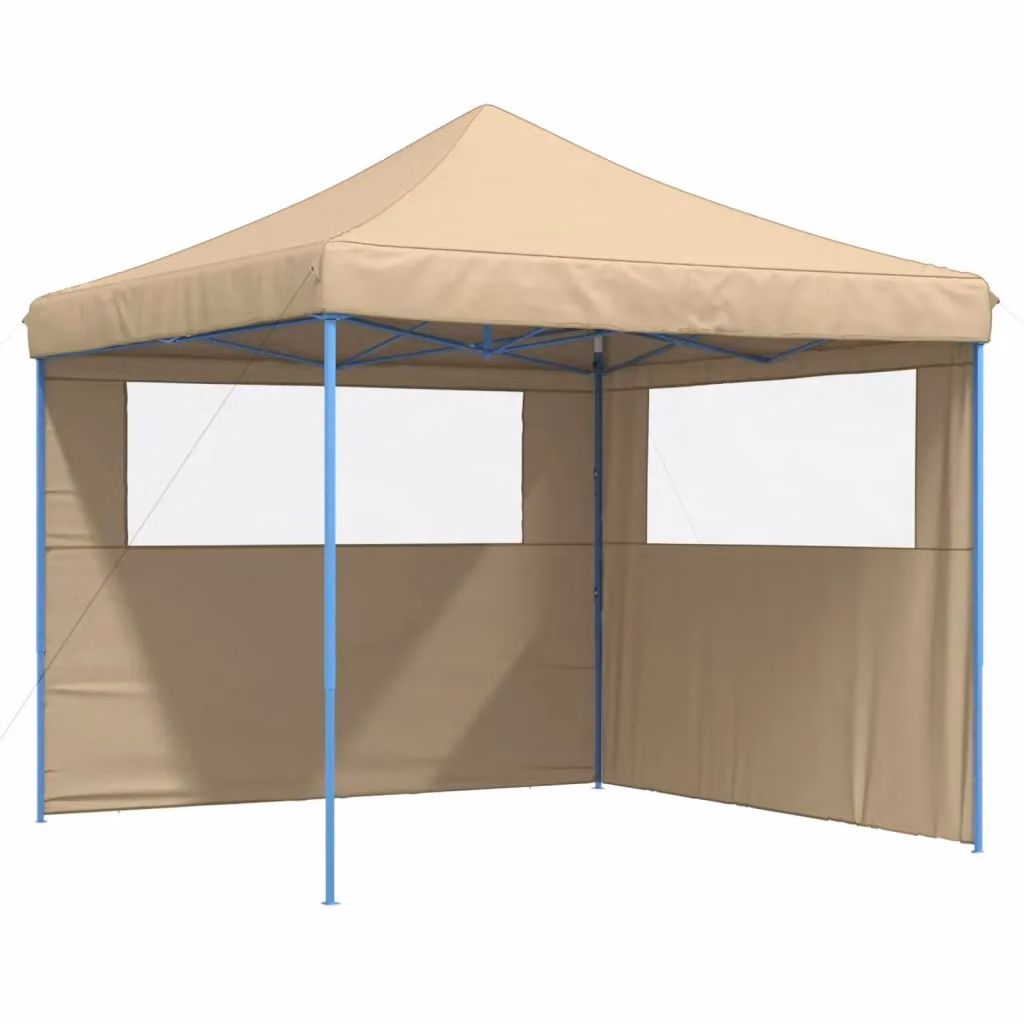 Tenda da festa beige in tessuto Oxford e PVC L/P/H: 292 x 292 x 315 cm – 2