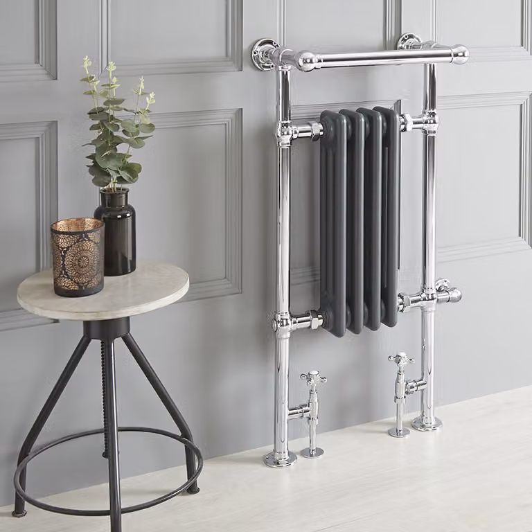 Scaldalviette Misto Antracite Elizabeth - 930 x 450mm - Scelta di Termostati & Copri Cavo