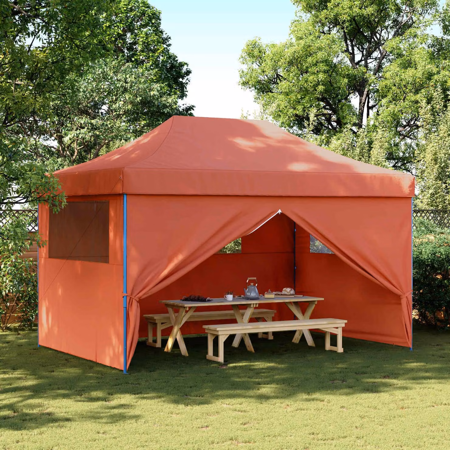 Maison Exclusive - Tenda per feste, dimensioni 292 x 440 x 315 cm, colore terracotta, tessuto Oxford