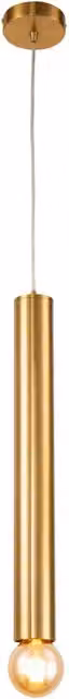 Lampada a sospensione Candellux Austin in ottone color oro con design cilindrico e altezza regolabile, attacco E27