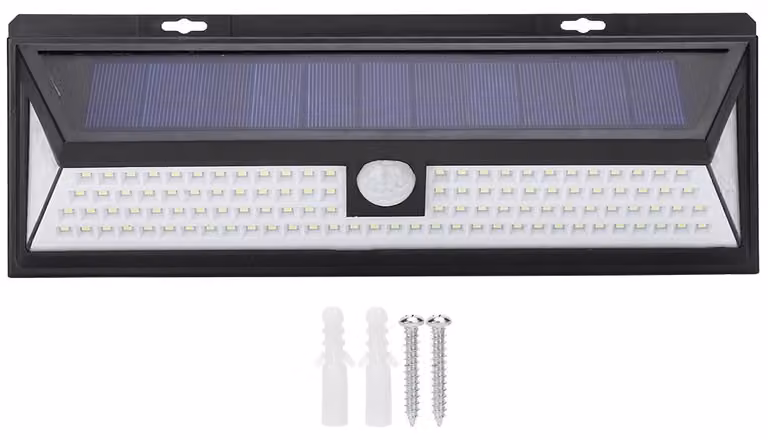 Lampada solare con sensore di movimento, illuminazione esterna di sicurezza per il giardino, modello A