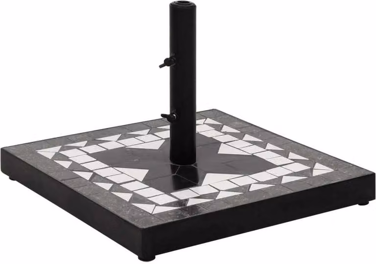 Maison Exclusive - Portaombrelli nero e bianco, forma quadrata, capacità 12 kg