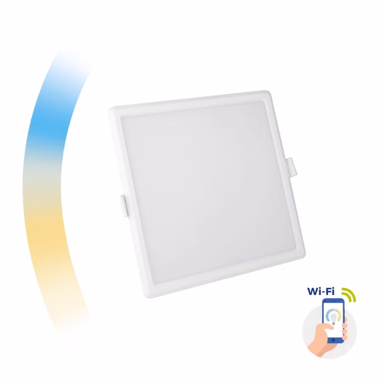 Spectrum LED Lampade da incasso Algine Smart Home quadrate 22W bianche 2000lm bianco caldo-bianco freddo 2700K-6500K dimmerabili