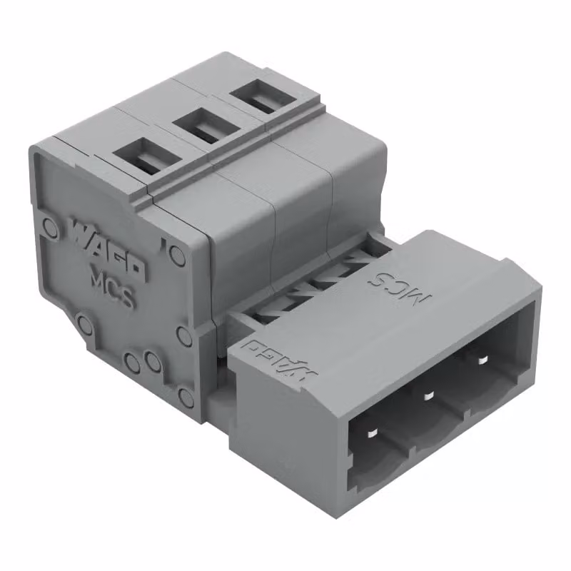 Connettore maschio a 1 polo WAGO; CAGE CLAMP®; 2,5 mm²; grigio 231-603
