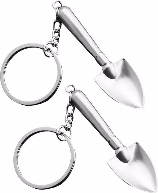 Piccolo cacciavite in metallo, forma 3D, colore argento, taglia unica.