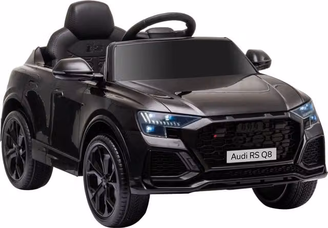 Macchina Elettrica Audi RS Q8 HOMCOM per Bambini 3-5 Anni, 6V, con Telecomando e Musica, Nero – 1