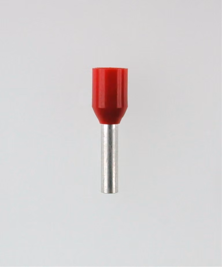 Capicorda DIN 46228 parte 4 isolati, dimensione N, codifica colore WE sezione 1,5 mm² rosso - 1 pezzo