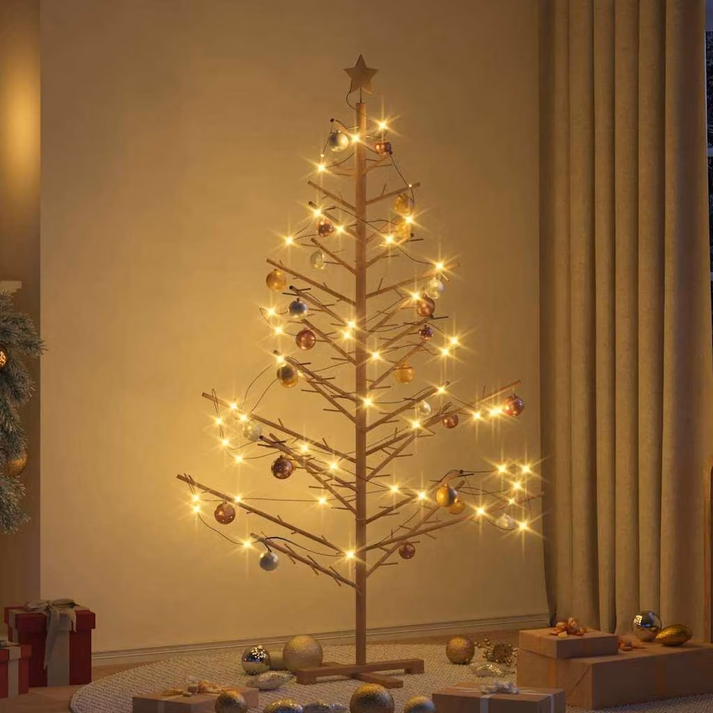 Maison Exclusive - Albero di Natale in legno marrone, 180 cm, legno massello di pino