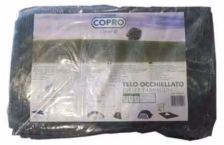 TELO OCCHIELLATO IN PVC 8x12 mt