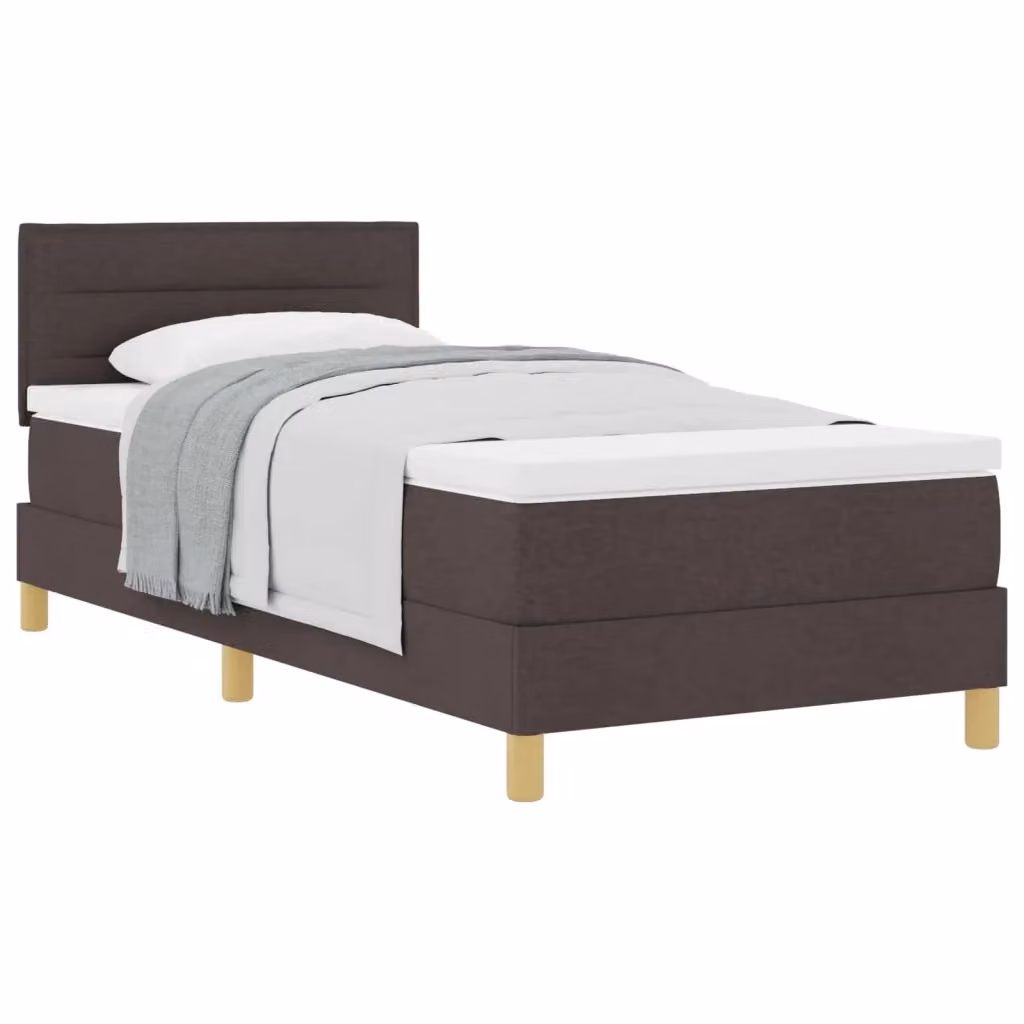 Letto ibrido moderno vidaXL in tessuto marrone con struttura in legno e metallo L/P/H: 200 x 90 x 140 cm – 2