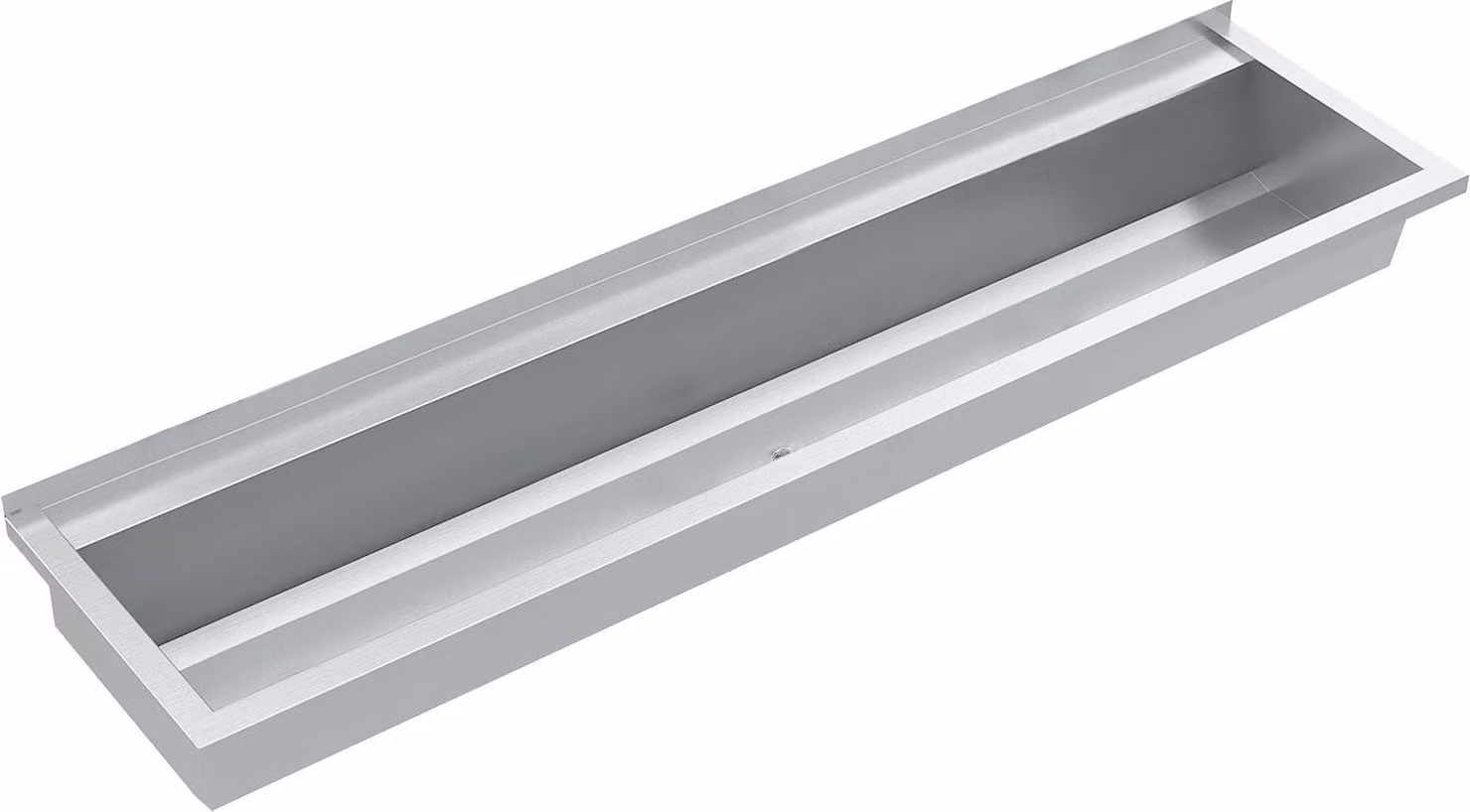 KWC AR Vaschetta di lavaggio, PLANOX, acciaio inox, montaggio a pavimento, 1800x210x442 mm, con banco a braccio