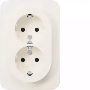Berker 47592089, Tipo F, guida DIN, bianco, termoplastica, IP20, 250 V