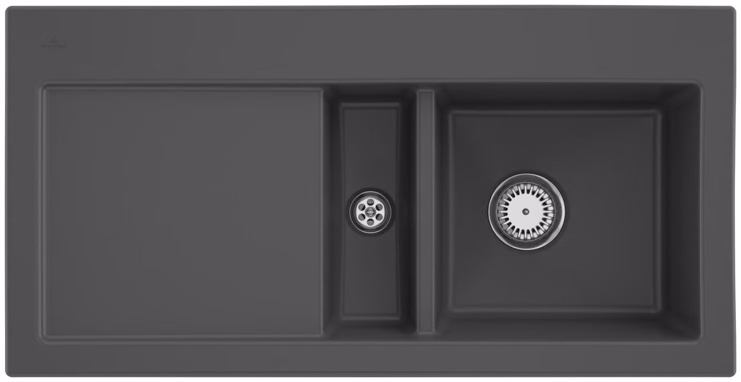 Lavello da cucina Villeroy&Boch, lavello da cucina Subway 60 Graphite 1000x510mm, larghezza base 60cm