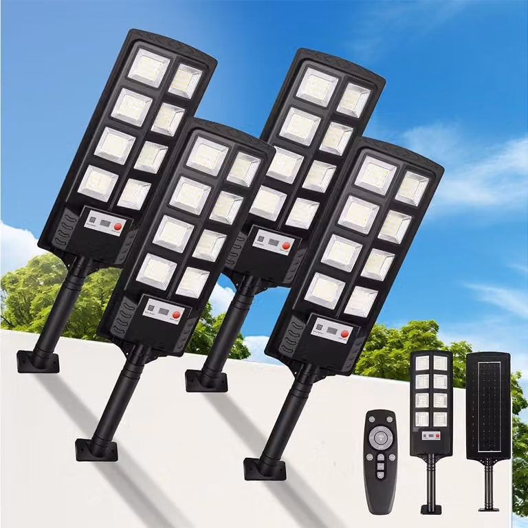 Lampioni solari, confezione da 4, grado di protezione IP66, LED, 6500K, con sensore di movimento