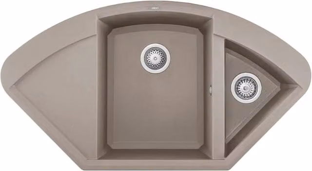 Lavello Elleci Incasso Easy CORNER Granitek Grigio Tortora LGYCOR43