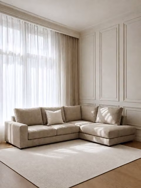 Divano angolare destro Orson Kenay Home, 4 posti, marrone, L: 283 cm – 1