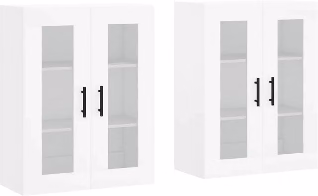 Armadietti a Parete 2 pz Bianchi in Legno Multistrato CFW4425977