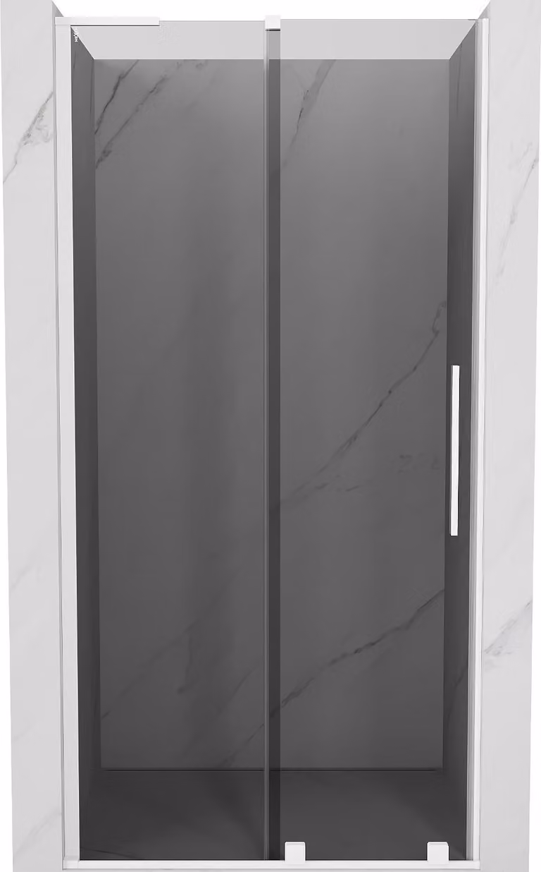 Mexen Velar L porta doccia scorrevole 120 cm, grafite, bianco - 871-120-003-41-20