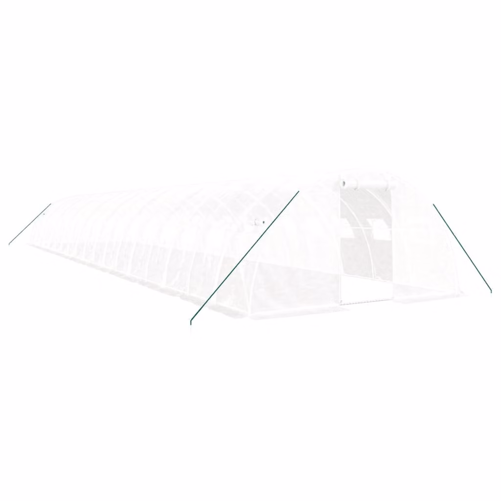 Serra con Telaio in Acciaio Bianco 72 m² 18x4x2 m