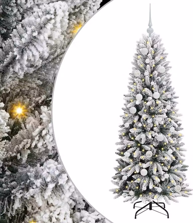 Albero di Natale artificiale con 150 LED Bianco 150 cm