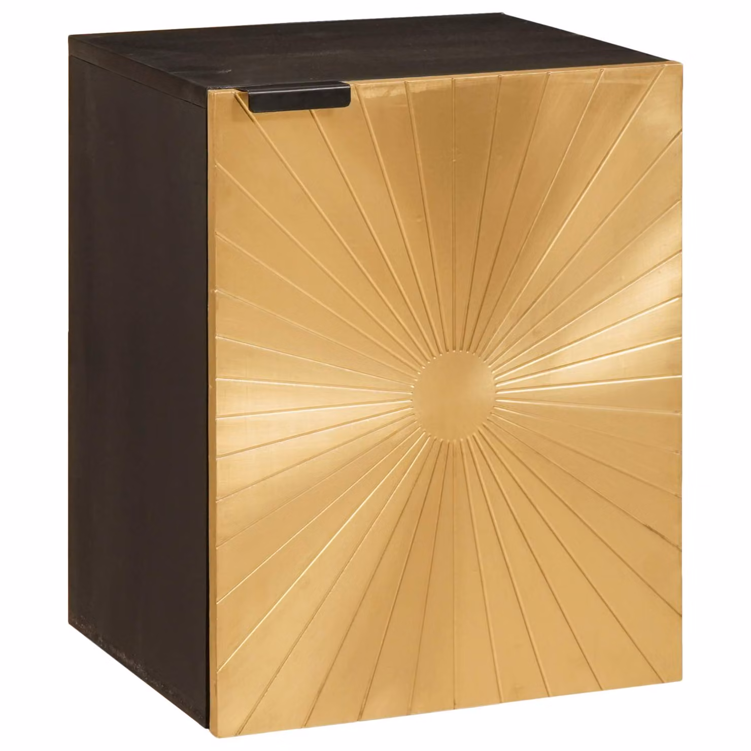 Mobile da bagno vidaXL moderno con scaffale in legno nero e oro L: 38 cm, P: 33 cm, H: 48 cm