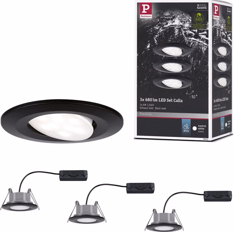 Paulmann Luce da incasso LED Calla basic set orientabile