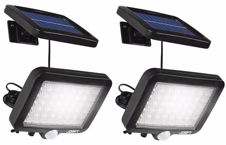 Lampade solari con 56 LED, sensore di movimento, grado di protezione IP65, set da 2