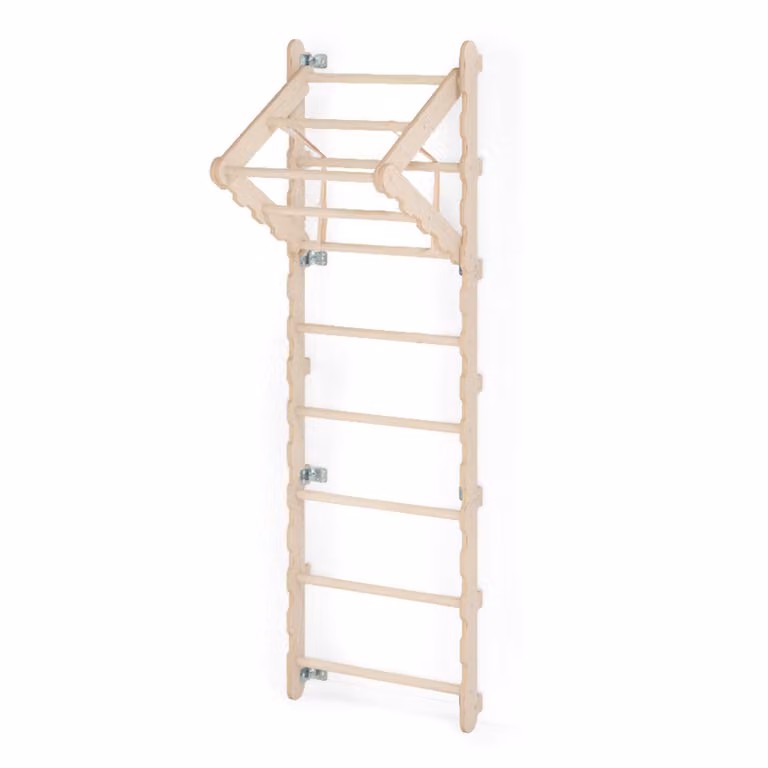 MAMOI® Struttura da arrampicata indoor, Spalliera svedese per cameretta, Anelli ginnici per bambini per arrampicata