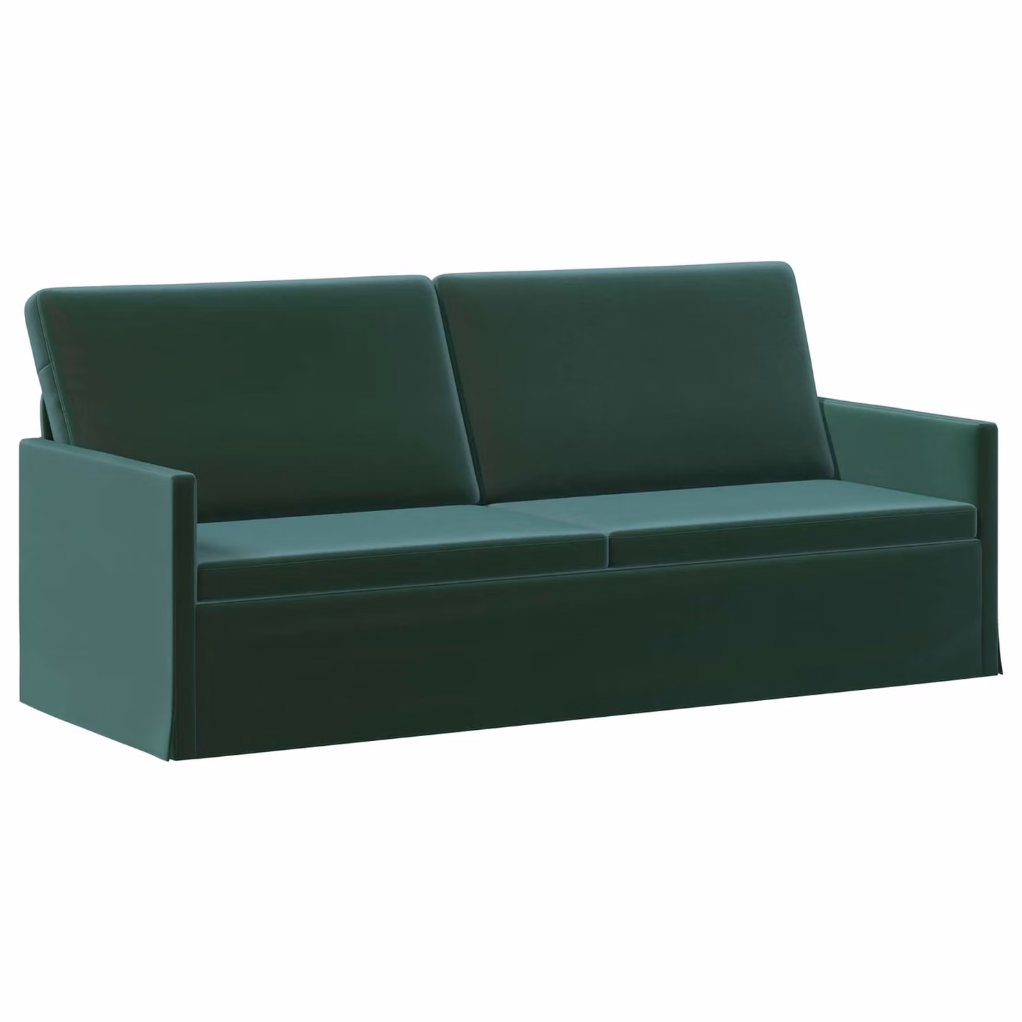 Divano a 3 posti vidaXL in velluto verde con struttura in metallo L: 190 cm, P: 81 cm, H: 82 cm