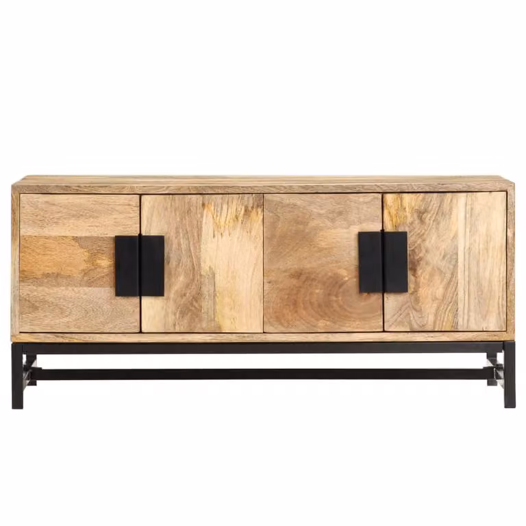 Tavolino da Salotto 90x55x40 cm in Legno Massello di Mango
