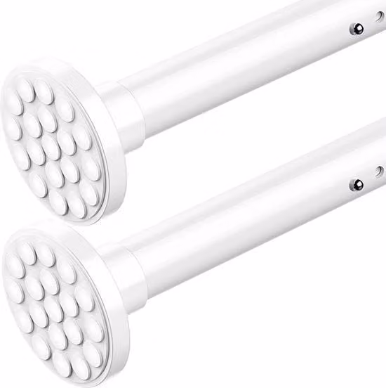 Barra per tenda telescopica extra lunga bianca 205-260 cm - Senza perforazione necessaria - Asta per abbigliamento asta per tenda da doccia - Camera da bagno camera da letto