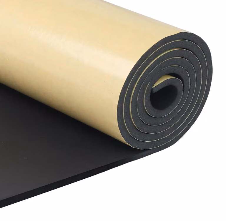 Schiuma di neoprene autoadesiva, dimensioni 300 mm x 6 mm x 1,5 m, tappetino isolante per l'assorbimento acustico e l'attenuazione delle vibrazioni