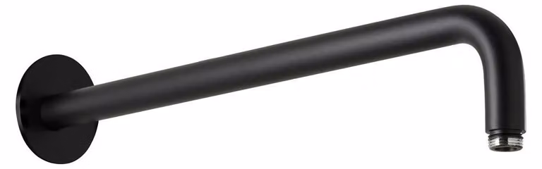 Herzbach LIVING SPA Braccio a parete 420 mm 70 rotondo angolato Nero opaco