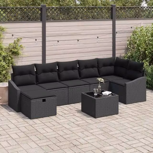 Set di divani 8 pz polyrattan 3360644