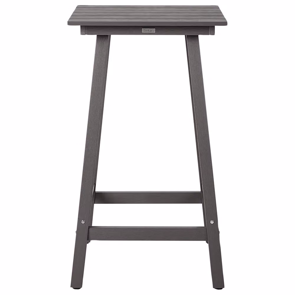 Tavolo da giardino Beliani moderno in materiale sintetico resistente alle intemperie, Grigio, L/P: 60 x 60 cm – 2