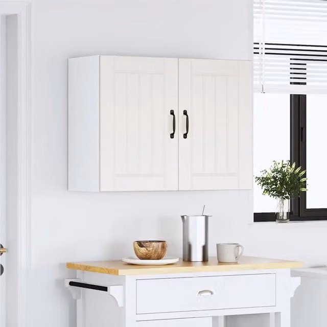 Pensile da Cucina-Mobile Cucina da Parete Lucca Bianco in Legno Multistrato 339171