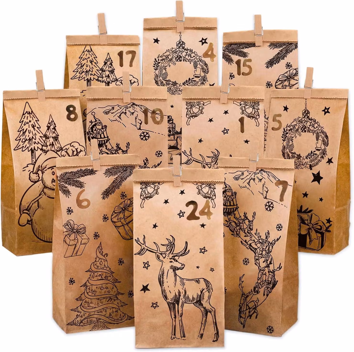 Calendario dell'Avvento da riempire per bambini