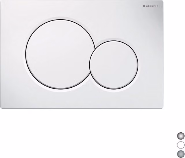 Placca di comando Geberit Modello Sigma01 con scarico doppio