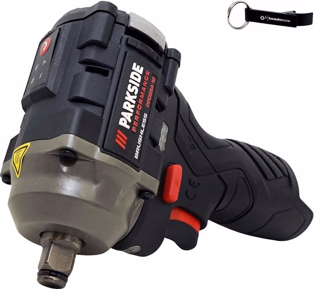 Chiave a percussione wireless da 12 V, modello PPDSSA 12-Li, attacco quadrato da ½ pollice