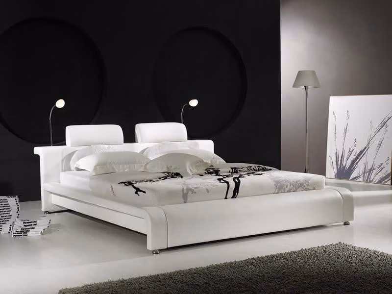 Holzbett Echtes Holz Bett Betten Schlafzimmer Hotel 180x200 Stil Massive Möbel