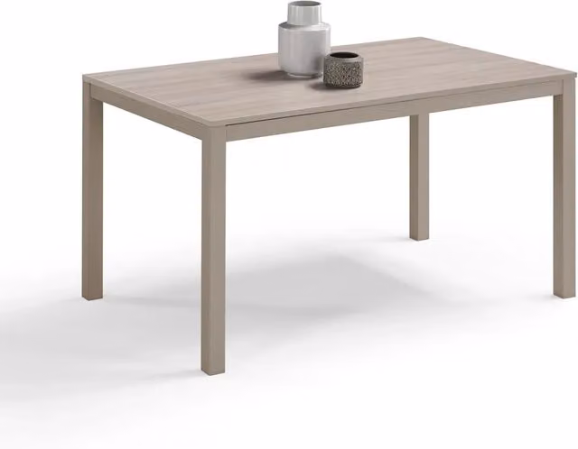 Tavolo da pranzo allungabile 130x80 Olmo modello GIOTTO MADE IN ITALY con allunga laterale 40 cm per sala da pranzo, cucina e soggiorno, design moderno