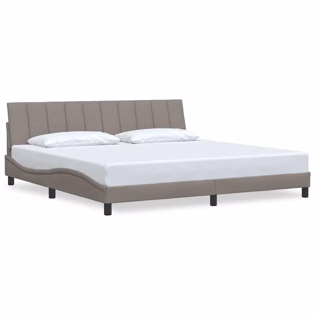 Giroletto senza materasso Hanko vidaXL in tessuto beige e grigio L/P/H: 200 x 200 x 218 cm – 2