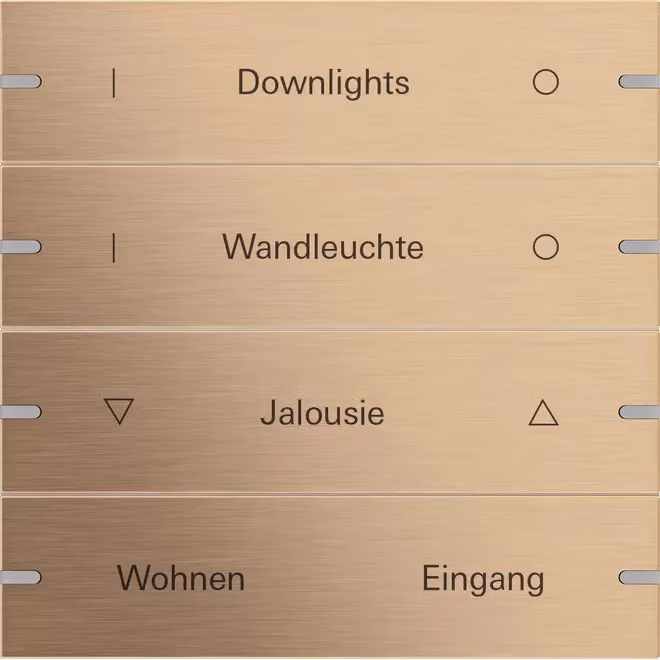 Set di maniglie Gira Wippen 4f, sensore a sfioramento, 4,95, bronzo 503438