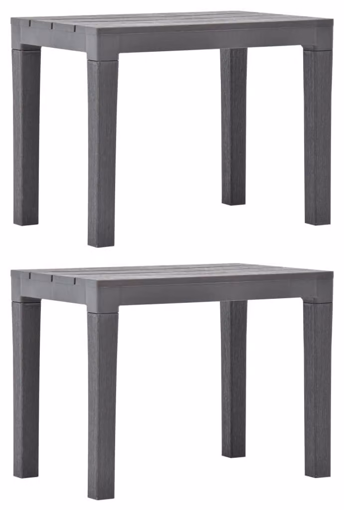 Set di 2 panche da giardino resistenti alle intemperie