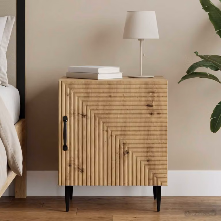 Armadio da Notte Moderno vidaXL in Rovere Marrone L: 43 cm, P: 34,5 cm, H: 50 cm